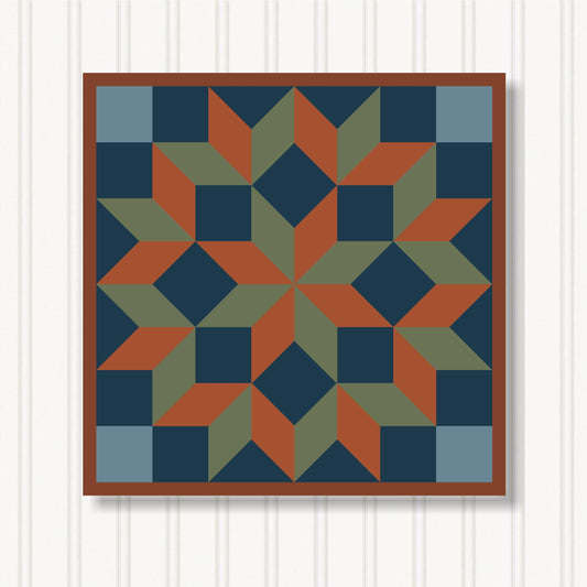 Barn Quilt Wall Art, 8 Sizes, Outdoor & Indoor Square Block, Home Decor Accent, BQ103-18