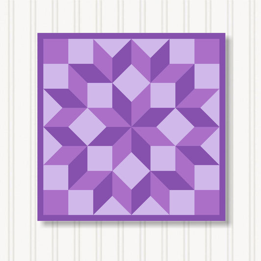 Barn Quilt Wall Art, 8 Sizes, Outdoor & Indoor Square Block, Home Decor Accent, BQ103-13