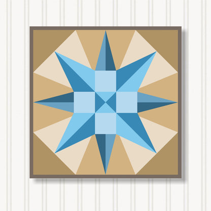 Barn Quilt Wall Art, 8 Sizes, Outdoor & Indoor Square Block, Home Decor Accent, BQ056-08
