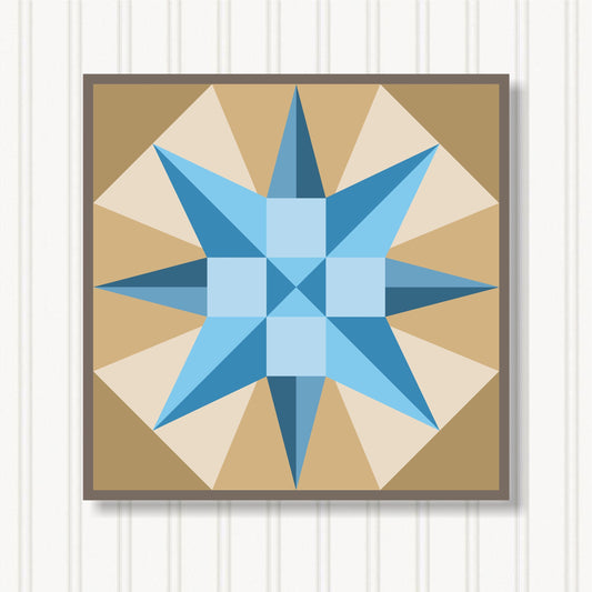 Barn Quilt Wall Art, 8 Sizes, Outdoor & Indoor Square Block, Home Decor Accent, BQ056-08