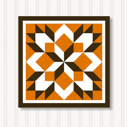 Barn Quilt Wall Art, 8 Sizes, Outdoor & Indoor Square Block, Home Decor Accent, BQ122-19