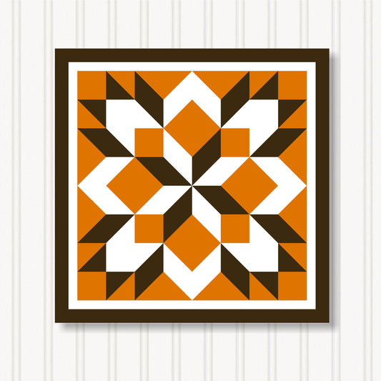 Barn Quilt Wall Art, 8 Sizes, Outdoor & Indoor Square Block, Home Decor Accent, BQ122-19