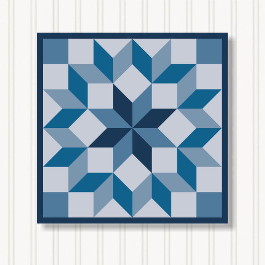 Barn Quilt Wall Art, 8 Sizes, Outdoor & Indoor Square Block, Home Decor Accent, BQ103-07