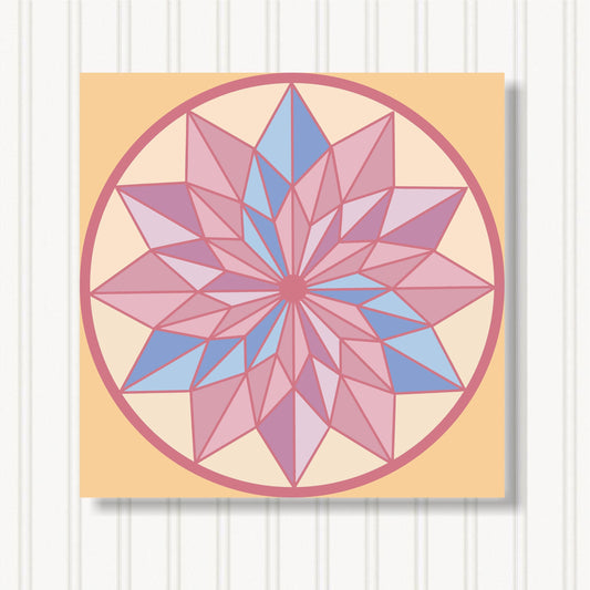 Barn Quilt Wall Art, 8 Sizes, Outdoor & Indoor Square Block, Home Decor Accent, BQ058-02