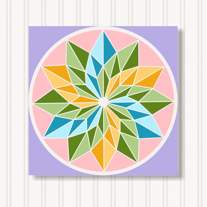 Barn Quilt Wall Art, 8 Sizes, Outdoor & Indoor Square Block, Home Decor Accent, BQ058-20