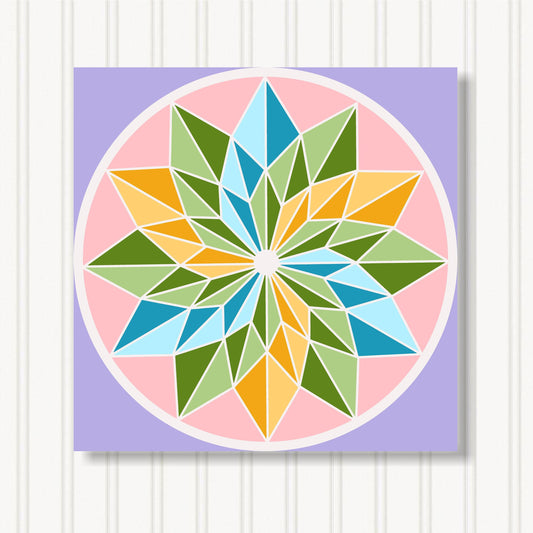 Barn Quilt Wall Art, 8 Sizes, Outdoor & Indoor Square Block, Home Decor Accent, BQ058-20