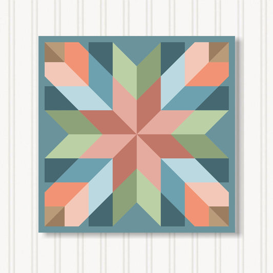 Barn Quilt Wall Art, 8 Sizes, Outdoor & Indoor Square Block, Home Decor Accent, BQ110-23