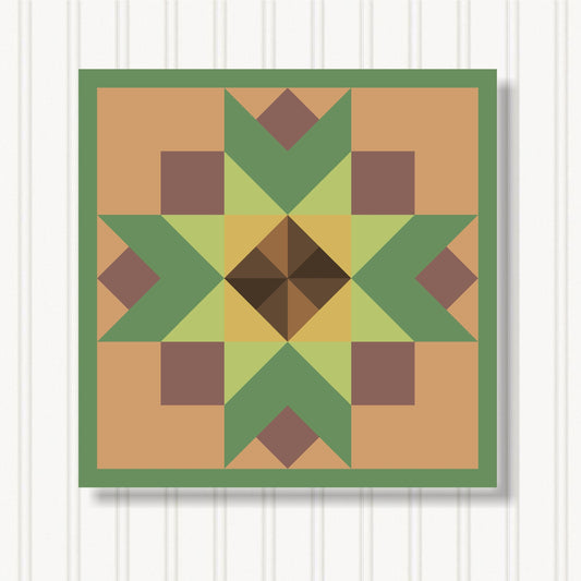 Barn Quilt Wall Art, 8 Sizes, Outdoor & Indoor Square Block, Home Decor Accent, BQ130-02