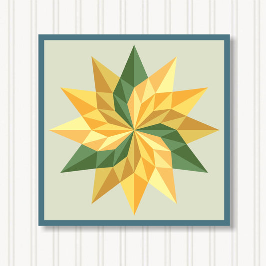 Barn Quilt Wall Art, 8 Sizes, Outdoor & Indoor Square Block, Home Decor Accent, BQ072-08
