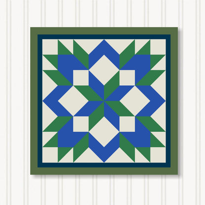 Barn Quilt Wall Art, 8 Sizes, Outdoor & Indoor Square Block, Home Decor Accent, BQ122-11