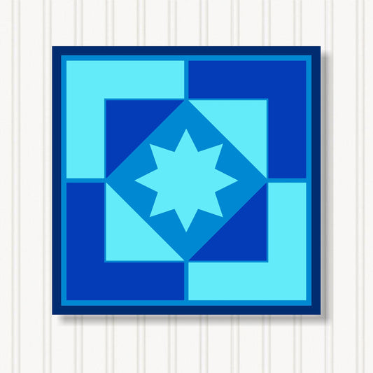 Barn Quilt Wall Art, 8 Sizes, Outdoor & Indoor Square Block, Home Decor Accent, BQ066-12