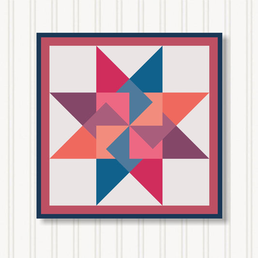 Barn Quilt Wall Art, 8 Sizes, Outdoor & Indoor Square Block, Home Decor Accent, BQ079-10