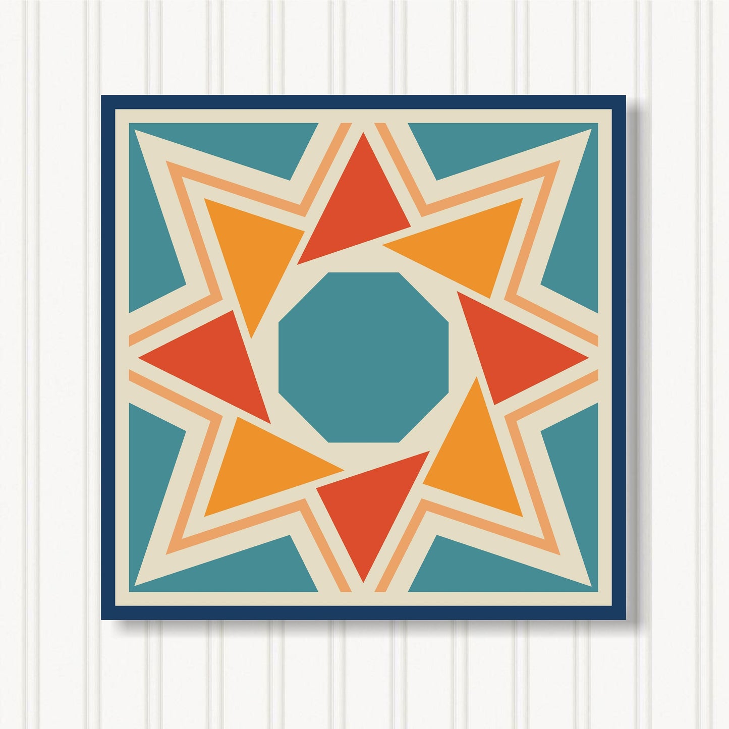 Barn Quilt Wall Art, 8 Sizes, Outdoor & Indoor Square Block, Home Decor Accent, BQ065-16