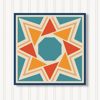 Barn Quilt Wall Art, 8 Sizes, Outdoor & Indoor Square Block, Home Decor Accent, BQ065-16