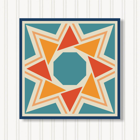 Barn Quilt Wall Art, 8 Sizes, Outdoor & Indoor Square Block, Home Decor Accent, BQ065-16