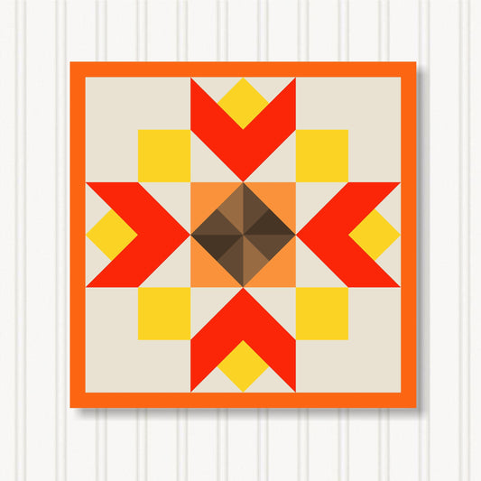 Barn Quilt Wall Art, 8 Sizes, Outdoor & Indoor Square Block, Home Decor Accent, BQ130-17