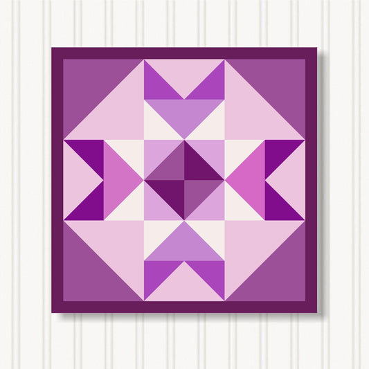 Barn Quilt Wall Art, 8 Sizes, Outdoor & Indoor Square Block, Home Decor Accent, BQ131-10