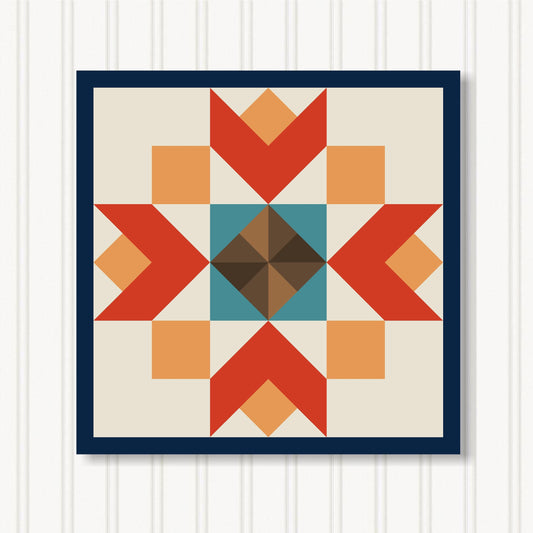 Barn Quilt Wall Art, 8 Sizes, Outdoor & Indoor Square Block, Home Decor Accent, BQ130-16
