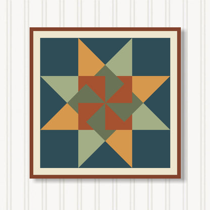 Barn Quilt Wall Art, 8 Sizes, Outdoor & Indoor Square Block, Home Decor Accent, BQ079-15