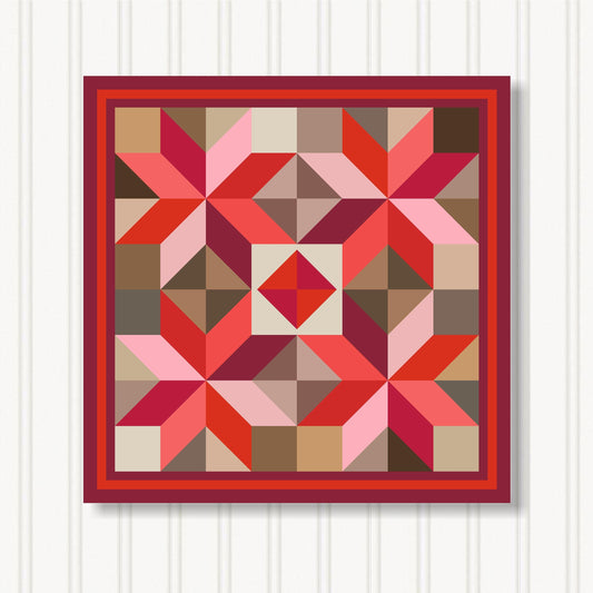 Barn Quilt Wall Art, 8 Sizes, Outdoor & Indoor Square Block, Home Decor Accent, BQ033-24