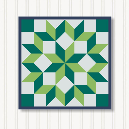 Barn Quilt Wall Art, 8 Sizes, Outdoor & Indoor Square Block, Home Decor Accent, BQ103-19