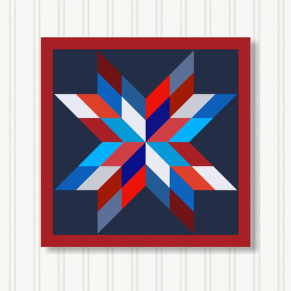 Barn Quilt Wall Art, 8 Sizes, Outdoor & Indoor Square Block, Home Decor Accent, BQ087-16