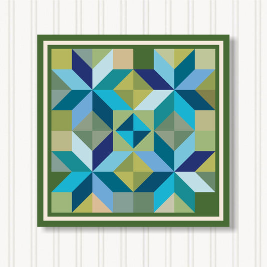 Barn Quilt Wall Art, 8 Sizes, Outdoor & Indoor Square Block, Home Decor Accent, BQ033-17