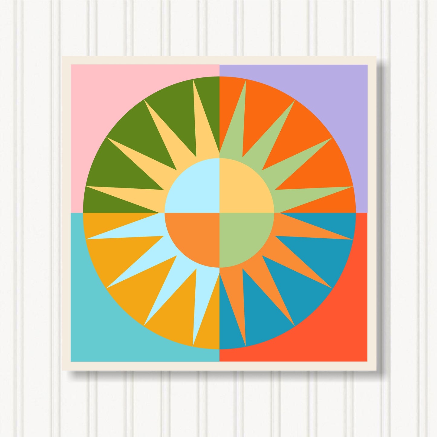Barn Quilt Wall Art, 8 Sizes, Outdoor & Indoor Square Block, Home Decor Accent, BQ002-16