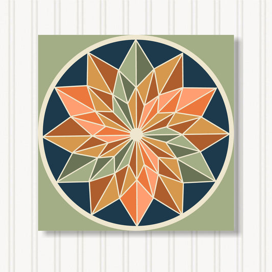 Barn Quilt Wall Art, 8 Sizes, Outdoor & Indoor Square Block, Home Decor Accent, BQ058-18