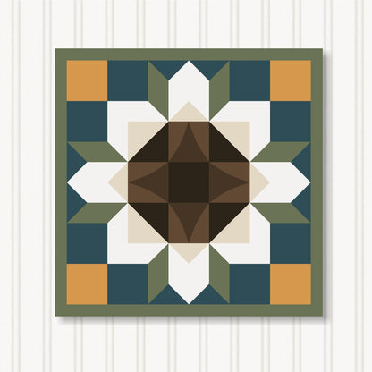 Barn Quilt Wall Art, 8 Sizes, Outdoor & Indoor Square Block, Home Decor Accent, BQ051-25