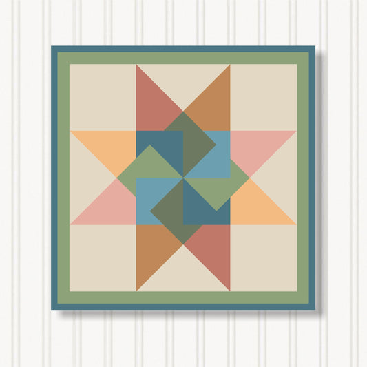 Barn Quilt Wall Art, 8 Sizes, Outdoor & Indoor Square Block, Home Decor Accent, BQ079-04