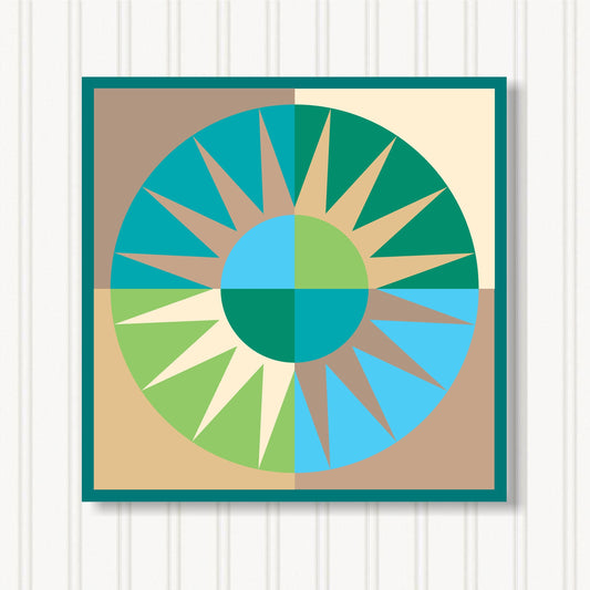 Barn Quilt Wall Art, 8 Sizes, Outdoor & Indoor Square Block, Home Decor Accent, BQ002-13