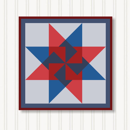 Barn Quilt Wall Art, 8 Sizes, Outdoor & Indoor Square Block, Home Decor Accent, BQ079-08