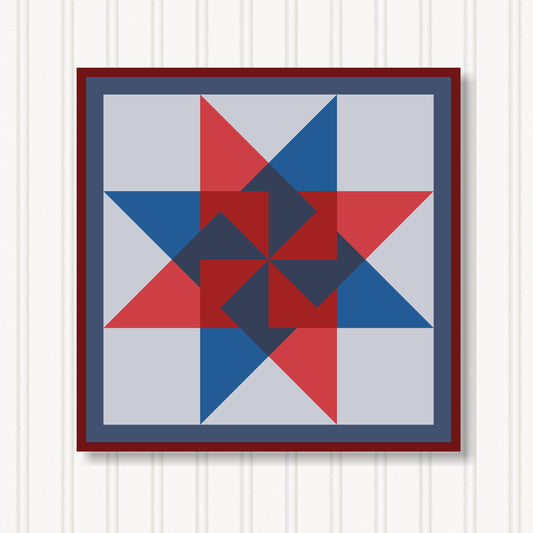 Barn Quilt Wall Art, 8 Sizes, Outdoor & Indoor Square Block, Home Decor Accent, BQ079-08