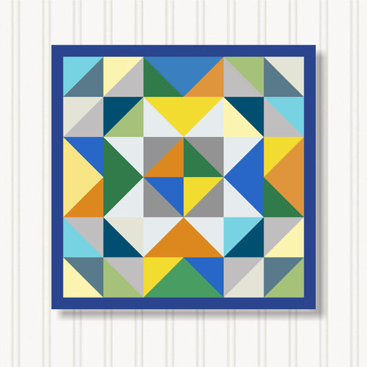 Barn Quilt Wall Art, 8 Sizes, Outdoor & Indoor Square Block, Home Decor Accent, BQ088-12