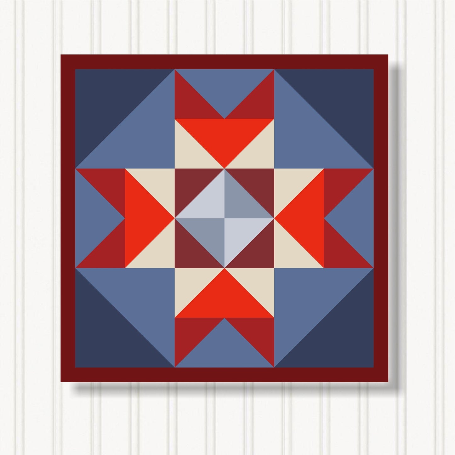 Barn Quilt Wall Art, 8 Sizes, Outdoor & Indoor Square Block, Home Decor Accent, BQ131-08