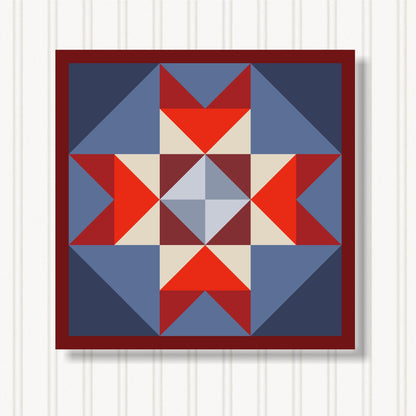 Barn Quilt Wall Art, 8 Sizes, Outdoor & Indoor Square Block, Home Decor Accent, BQ131-08