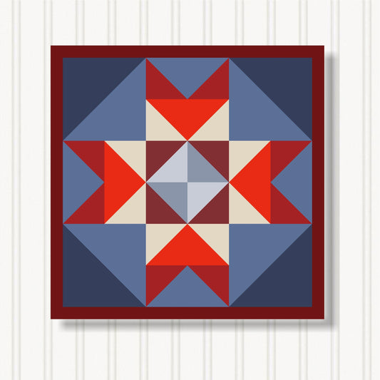 Barn Quilt Wall Art, 8 Sizes, Outdoor & Indoor Square Block, Home Decor Accent, BQ131-08