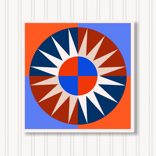 Barn Quilt Wall Art, 8 Sizes, Outdoor & Indoor Square Block, Home Decor Accent, BQ002-15