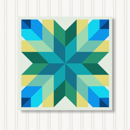 Barn Quilt Wall Art, 8 Sizes, Outdoor & Indoor Square Block, Home Decor Accent, BQ110-33