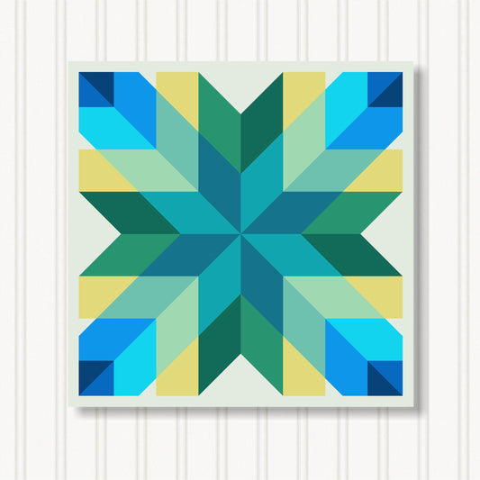 Barn Quilt Wall Art, 8 Sizes, Outdoor & Indoor Square Block, Home Decor Accent, BQ110-33