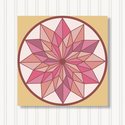 Barn Quilt Wall Art, 8 Sizes, Outdoor & Indoor Square Block, Home Decor Accent, BQ058-19