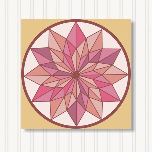Barn Quilt Wall Art, 8 Sizes, Outdoor & Indoor Square Block, Home Decor Accent, BQ058-19