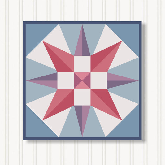 Barn Quilt Wall Art, 8 Sizes, Outdoor & Indoor Square Block, Home Decor Accent, BQ056-12
