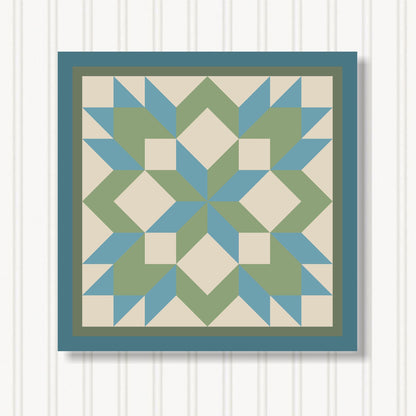Barn Quilt Wall Art, 8 Sizes, Outdoor & Indoor Square Block, Home Decor Accent, BQ122-02