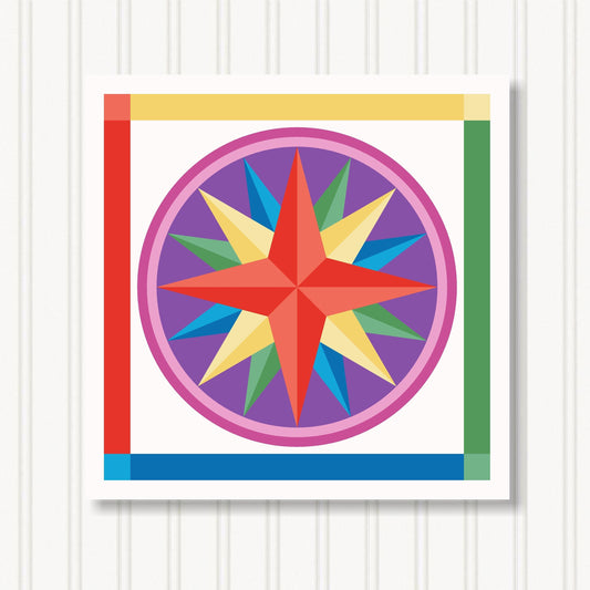 Barn Quilt Wall Art, 8 Sizes, Outdoor & Indoor Square Block, Home Decor Accent, BQ024-18
