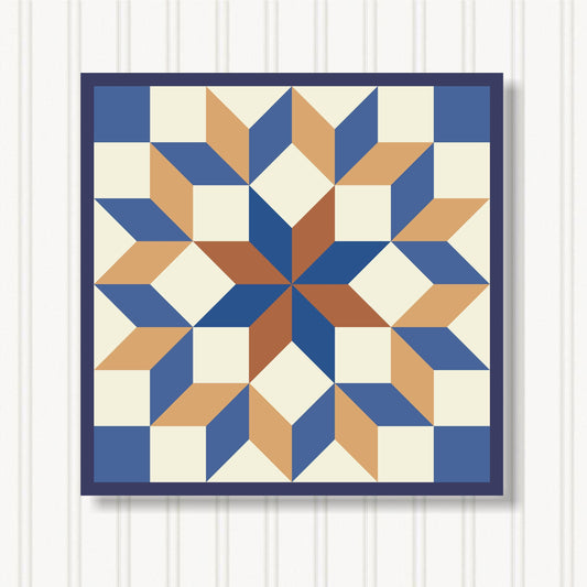 Barn Quilt Wall Art, 8 Sizes, Outdoor & Indoor Square Block, Home Decor Accent, BQ103-12