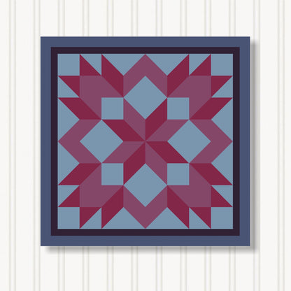 Barn Quilt Wall Art, 8 Sizes, Outdoor & Indoor Square Block, Home Decor Accent, BQ122-10