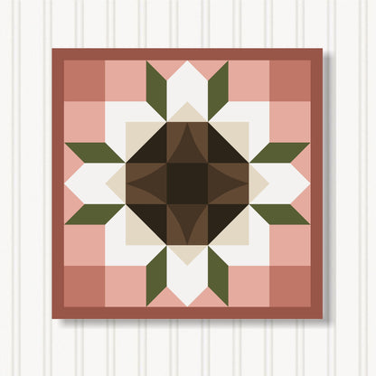 Barn Quilt Wall Art, 8 Sizes, Outdoor & Indoor Square Block, Home Decor Accent, BQ051-19