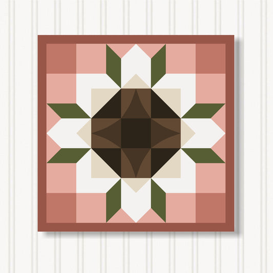 Barn Quilt Wall Art, 8 Sizes, Outdoor & Indoor Square Block, Home Decor Accent, BQ051-19